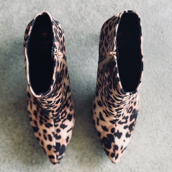 Sexy My Delicious Leopard faux suede heeled BOOT - Picture 7 of 8